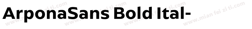 ArponaSans Bold Ital字体转换
